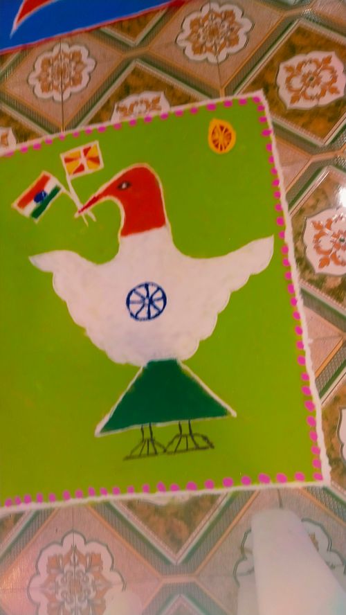 Free Aajadi ka Amrit mahotsav Rangoli (bk Suman Stock Photo