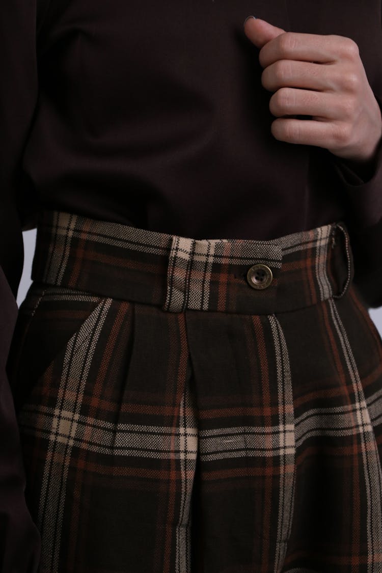 Close-up Photo Of Plaid Skirt 