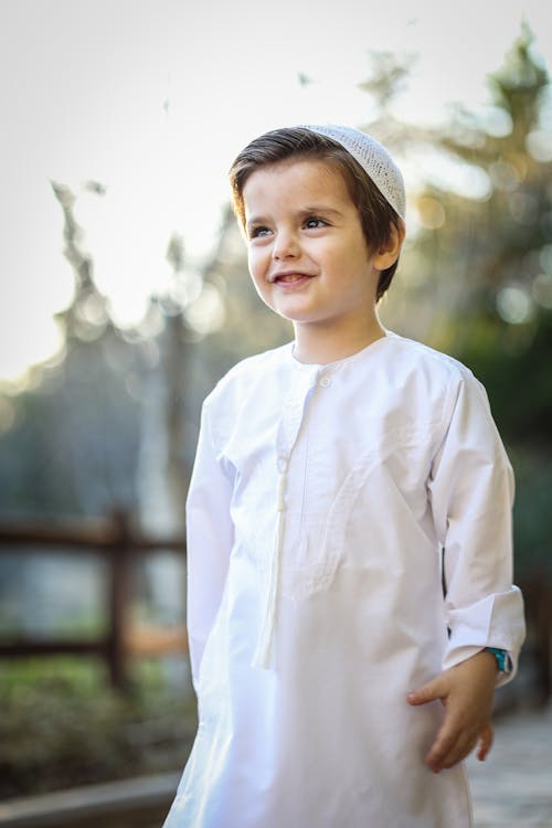 Free A Boy Wearing Traditional Islam Wear Stock Photo