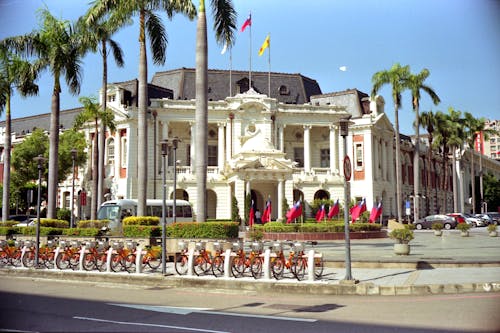 Facade of the Taichung Prefectural Hall in Taichung, Taiwan 