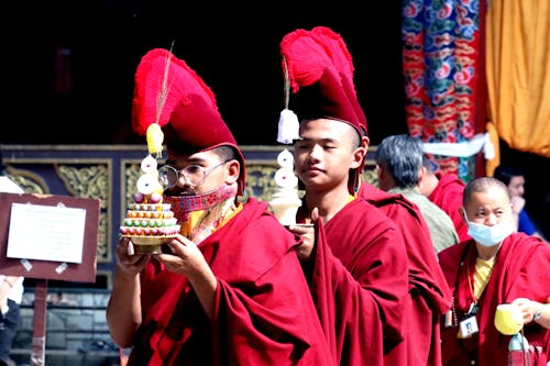 Monks Wearing Traditional Clothes