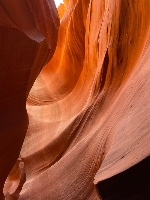Free Beautiful erosion-carved sandstone formations in Antelope Canyon, Arizona. Stock Photo