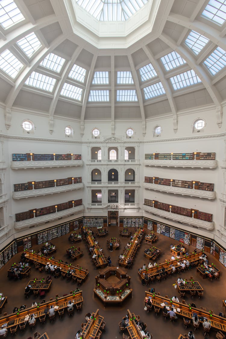 People Inside The State Library Victoria