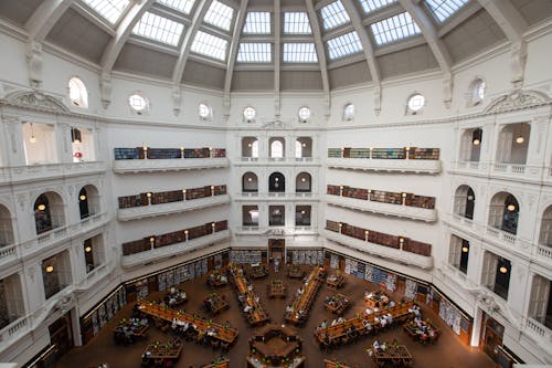 Free The Interior Design of State Library of Victoria in Melbourne Stock Photo