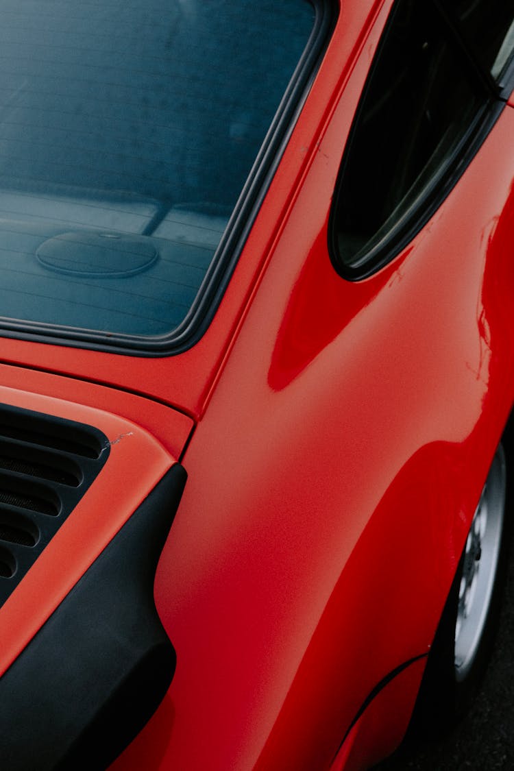 Rear Fender Of A Red Car