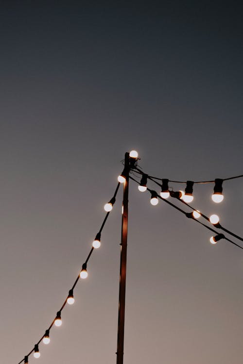 Free Illuminated String Lights During Night Time Stock Photo
