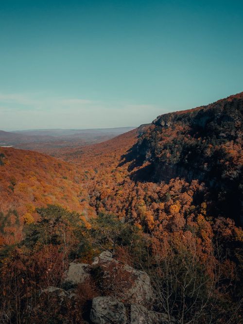 Free Breathtaking view of a fall-colored valley in Georgia, USA. Stock Photo