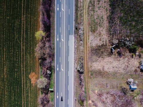 Безкоштовне стокове фото на тему «асфальт, дорога, знімок із дрона»