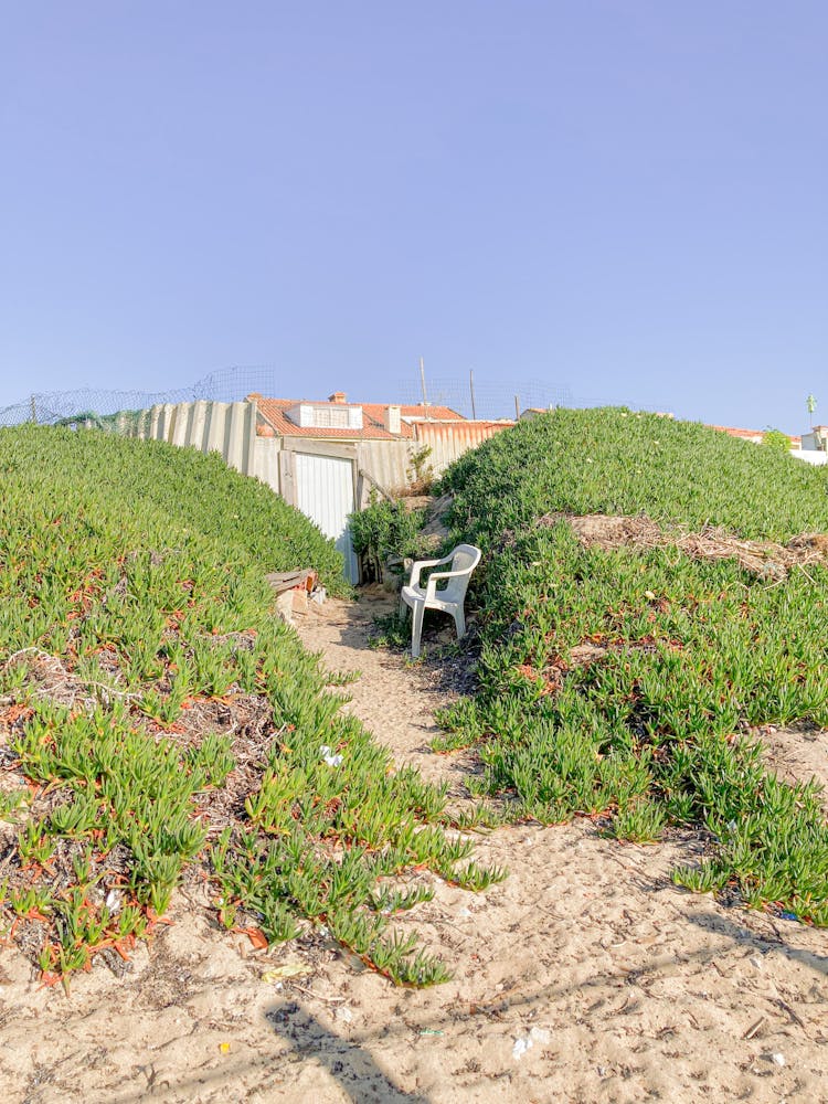 Path To The Gate Dug Through A Small Hill