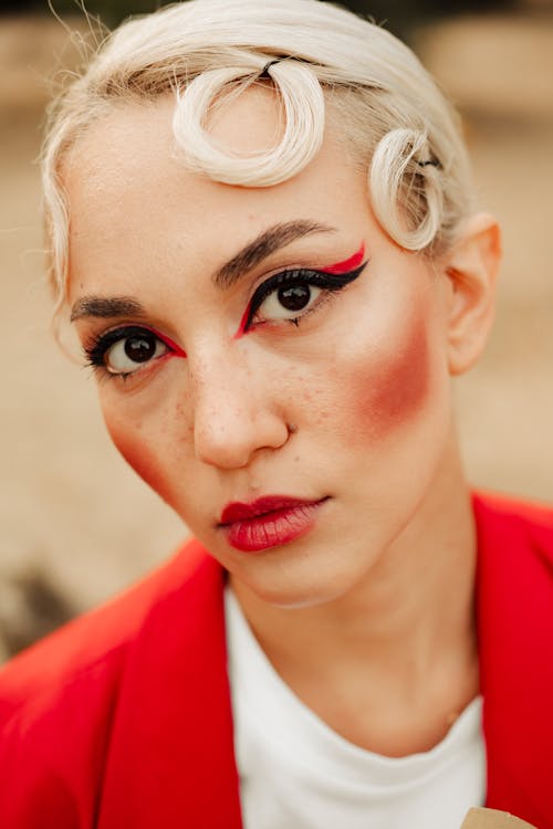 Blonde Woman with Hairstyle