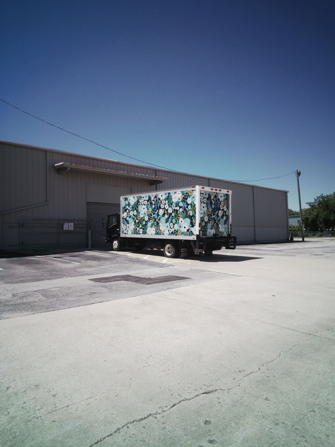 Delivery truck at a warehouse loading dock
