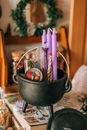 Various Items in a Cauldron