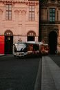 Red and Black Bus on Road