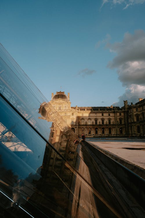 Free The Louvre Museum Square in Paris France Stock Photo