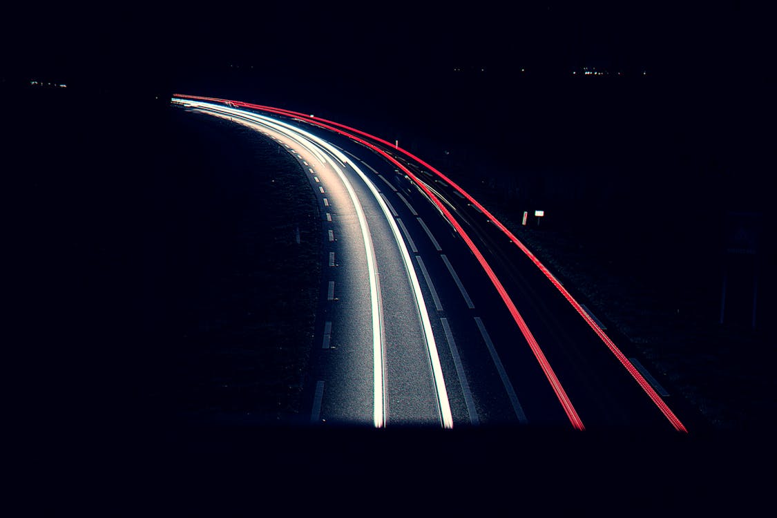 Kostenlos Autobahn Bei Nacht Stock-Foto