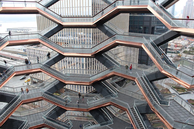 Staircases In The Vessel In Hudson Yards