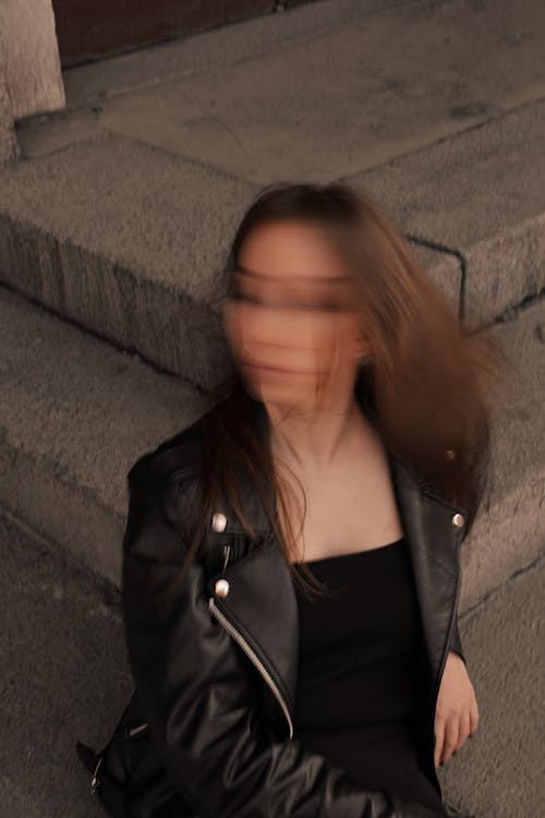 Woman Wearing Leather Jacket