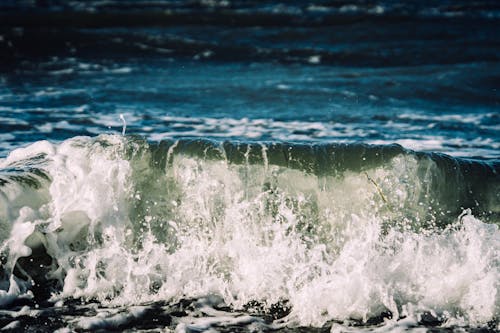 Close-up of the Waves on the Sea