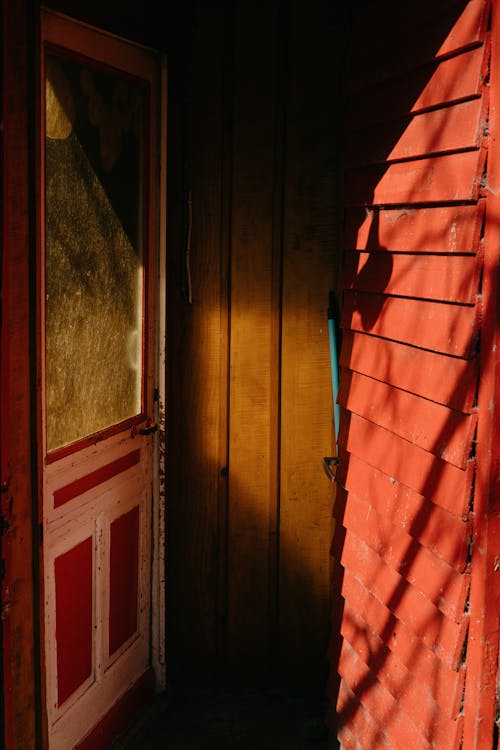 Photo of a White and Red Door