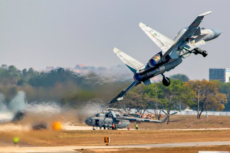 Military Aircraft Taking Off