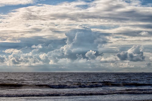 Cloudscape and Seascape with Waves