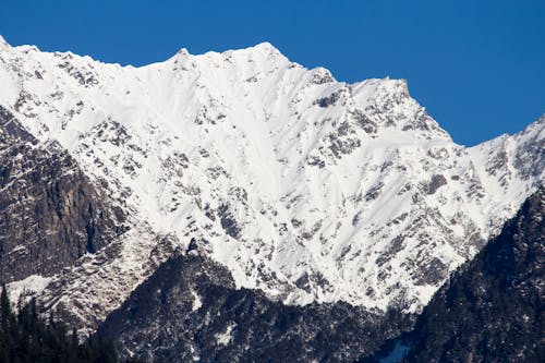 Rocky Mountain Covered with Snow