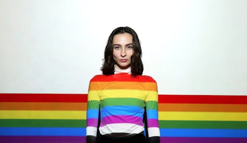 Free Photograph of a Woman Wearing a Colorful Shirt Stock Photo
