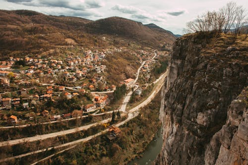 Ingyenes stockfotó balkán, drónfelvétel, házak témában