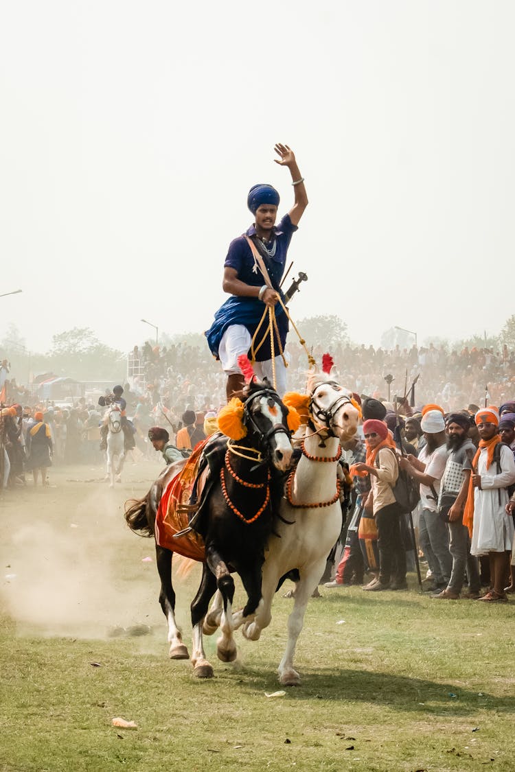 Man During Vaulting