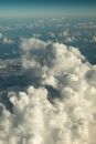 White Downy Clouds on Blue Sky
