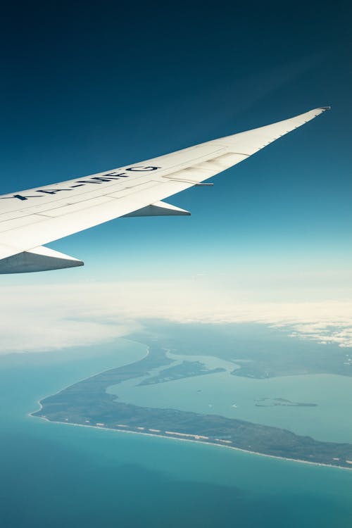 Free Photo of an Airplane Wing Stock Photo
