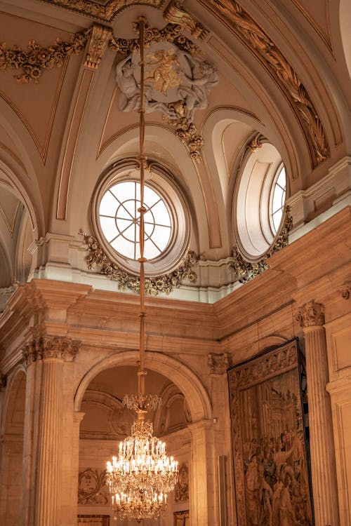 Gratis arkivbilde med barokk arkitektur, det kongelige slott i madrid, gull