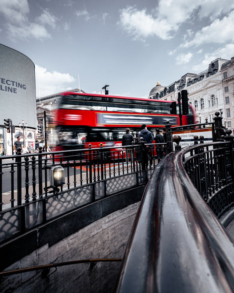 London Double Decker Bus In Piccadilly Circus