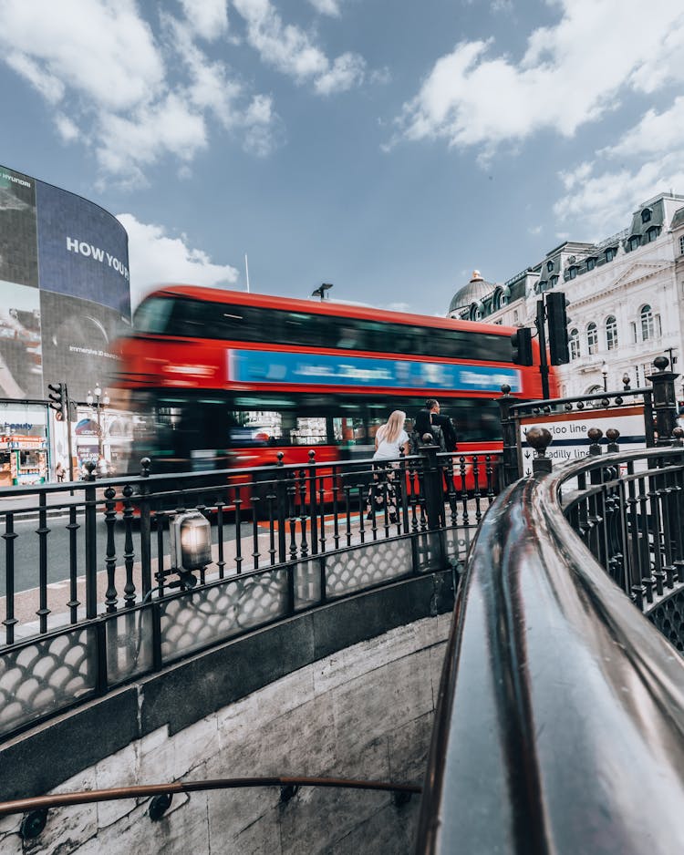 A London Bus In Piccadilly Circus