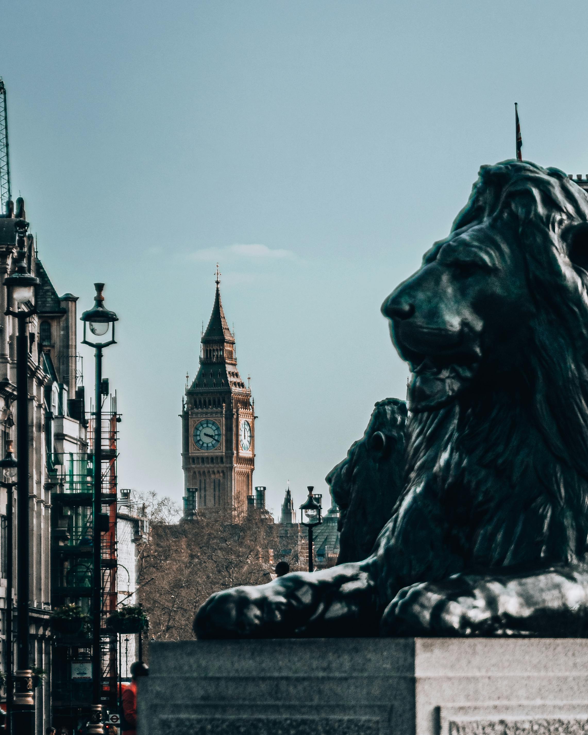 Free Big Ben View from Trafalgar Square Stock Photo