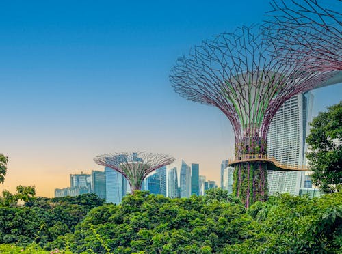 Gratuit Photos gratuites de beau ciel, singapour, skyscapers Photos