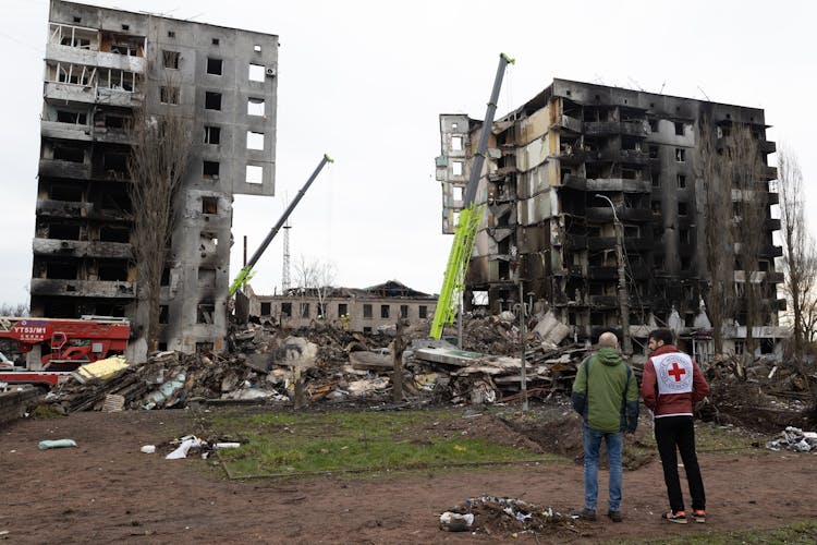 

Burnt Buildings In A City