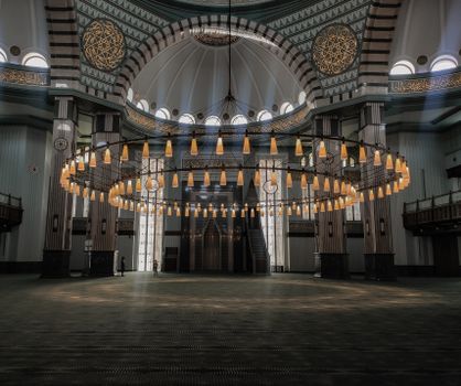 The Interior of the Bestepe Millet Camii Mosque in Turkey