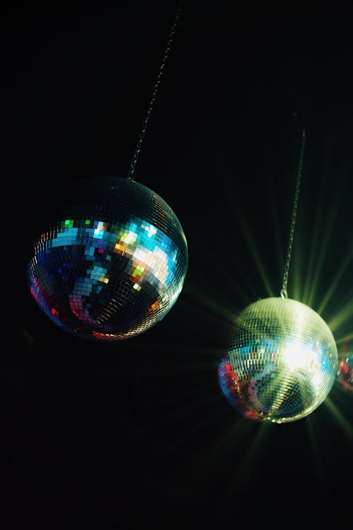 Disco Balls Reflecting Light 