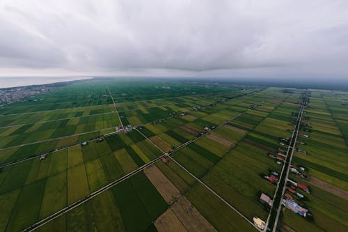 arazi, çiftlik arazisi, drone çekimi içeren Ücretsiz stok fotoğraf