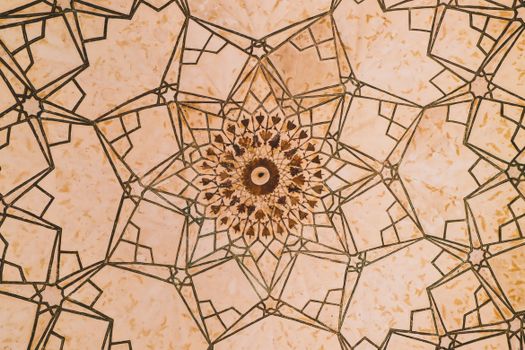 Brown and White Floral Textile