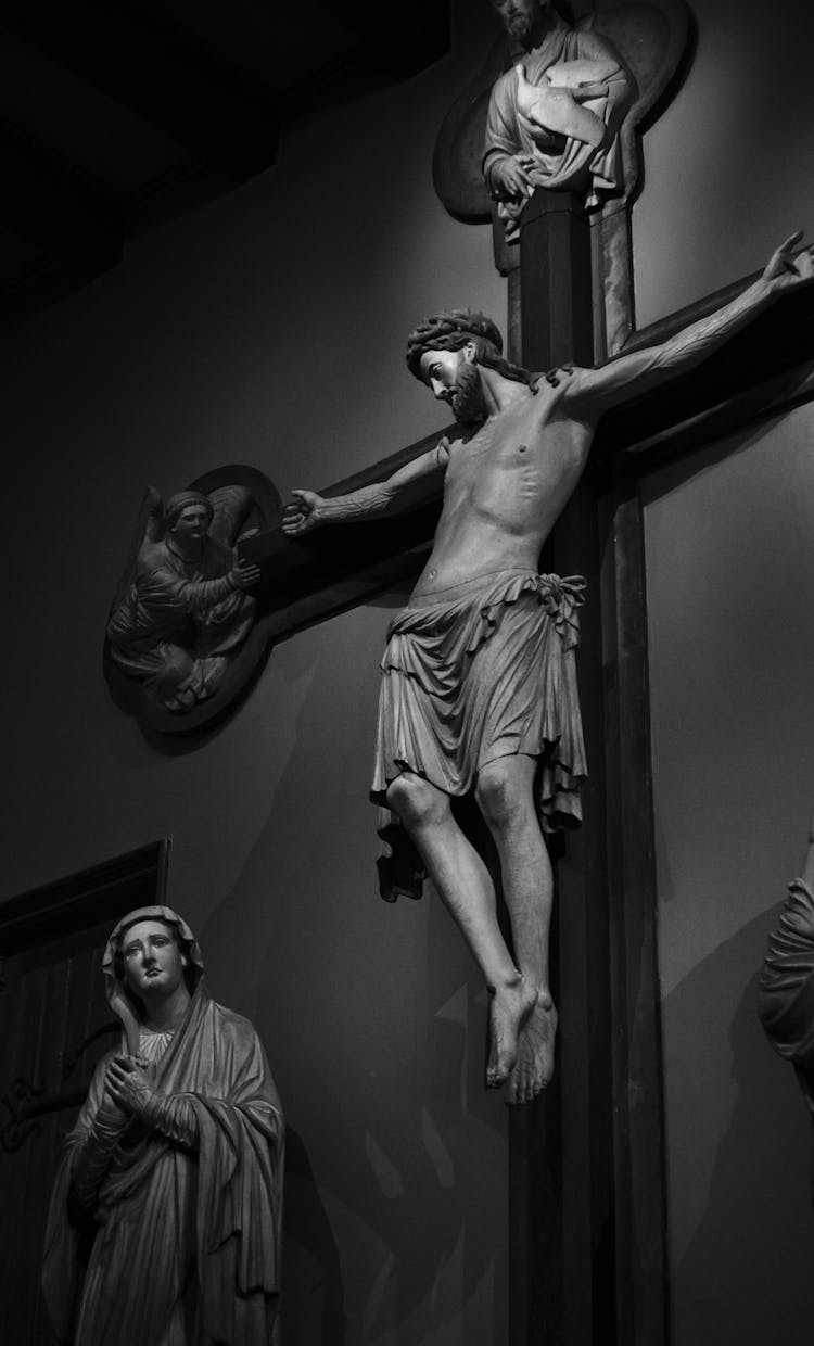 Jesus On Cross On Church Wall