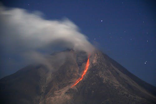 Free Sinabung mountain eruption Stock Photo