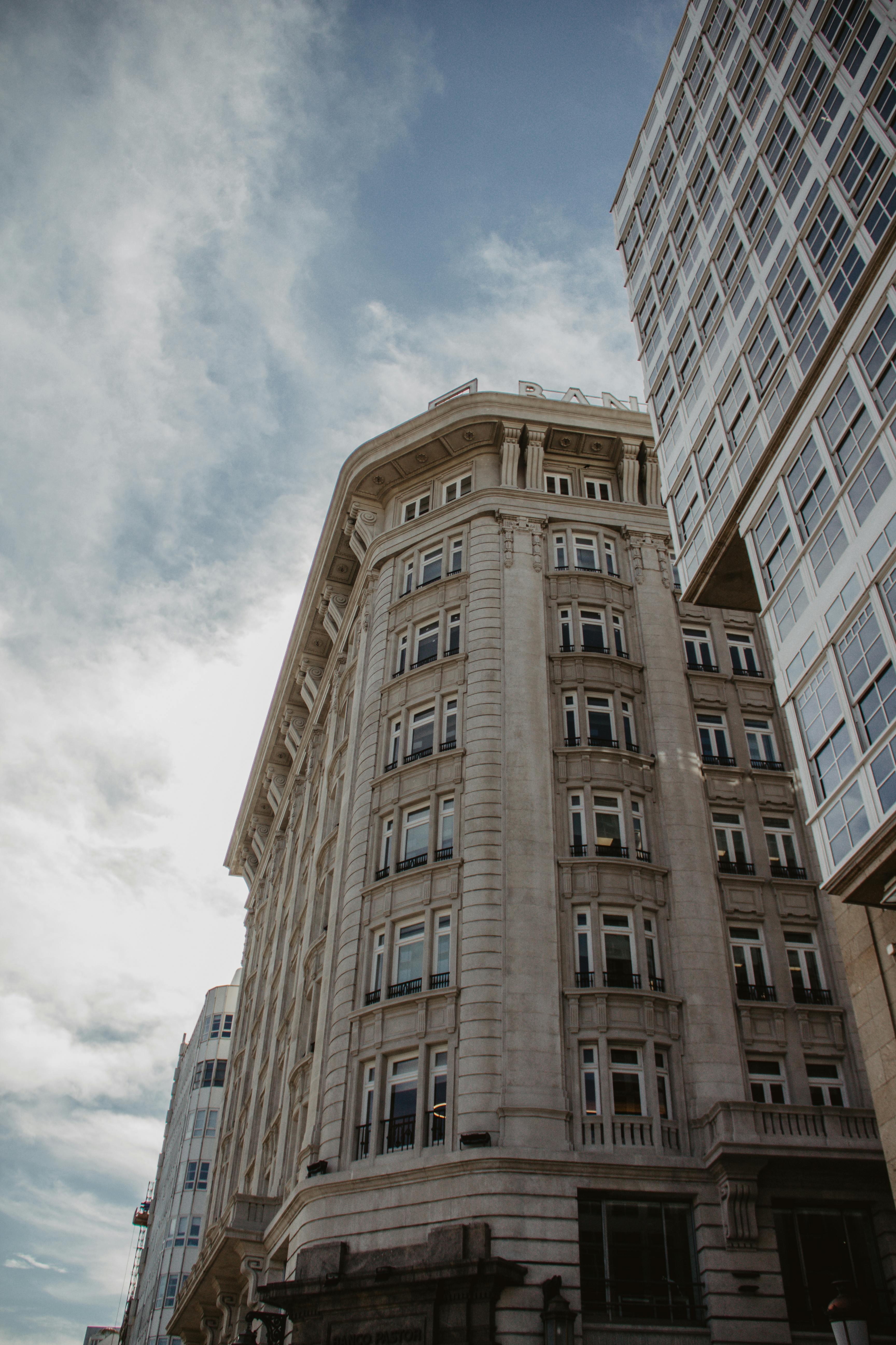 a tall building in a city