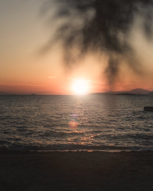 日落, 海湾, 海滩日落 的 免费素材图片