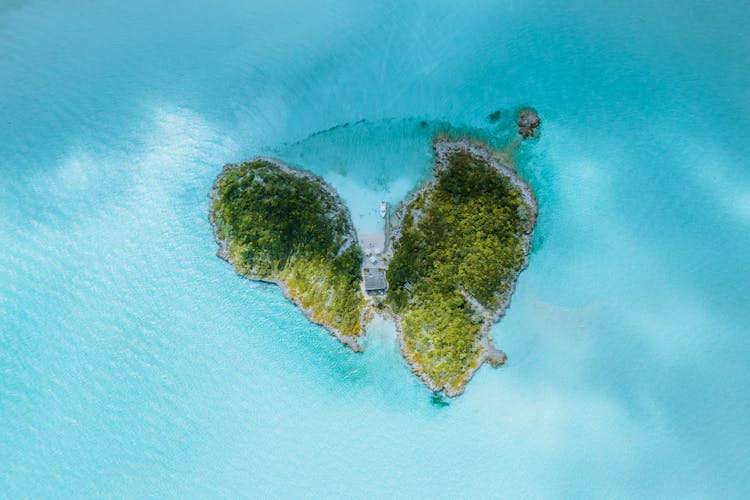 Small Lush Heart Shaped Island 