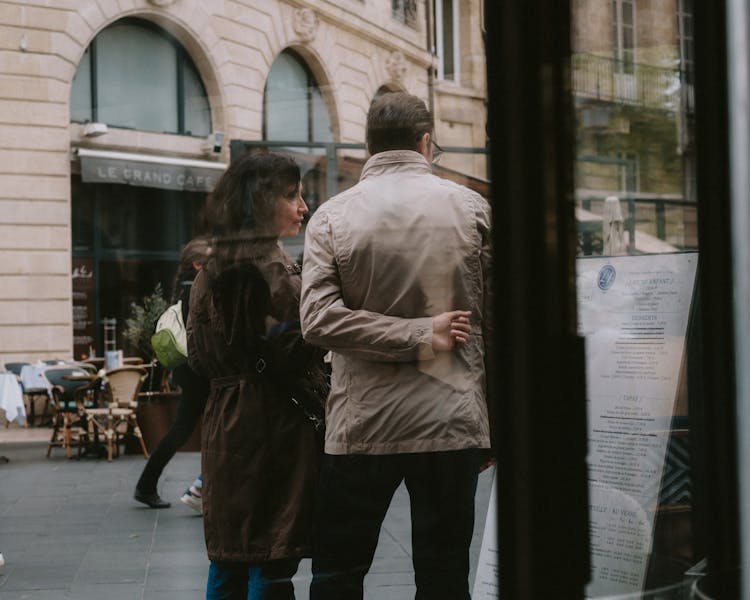 Candid Picture Of People On A City Street 