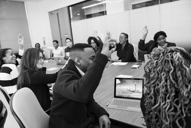 Consulting team implementing IT solutions