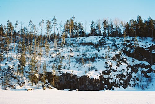 冬季, 大雪覆盖的地面, 山 的 免费素材图片