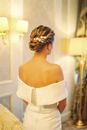 Back View of Brides Wedding Dress